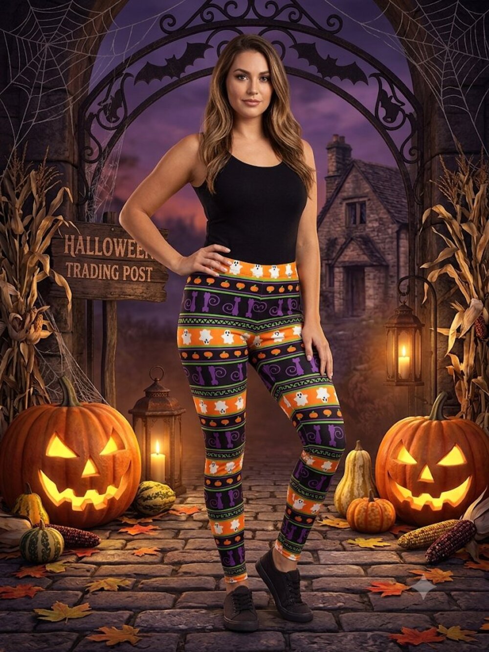 Serra Women's Velour Ultra soft Halloween Leggings ! NWT!!!